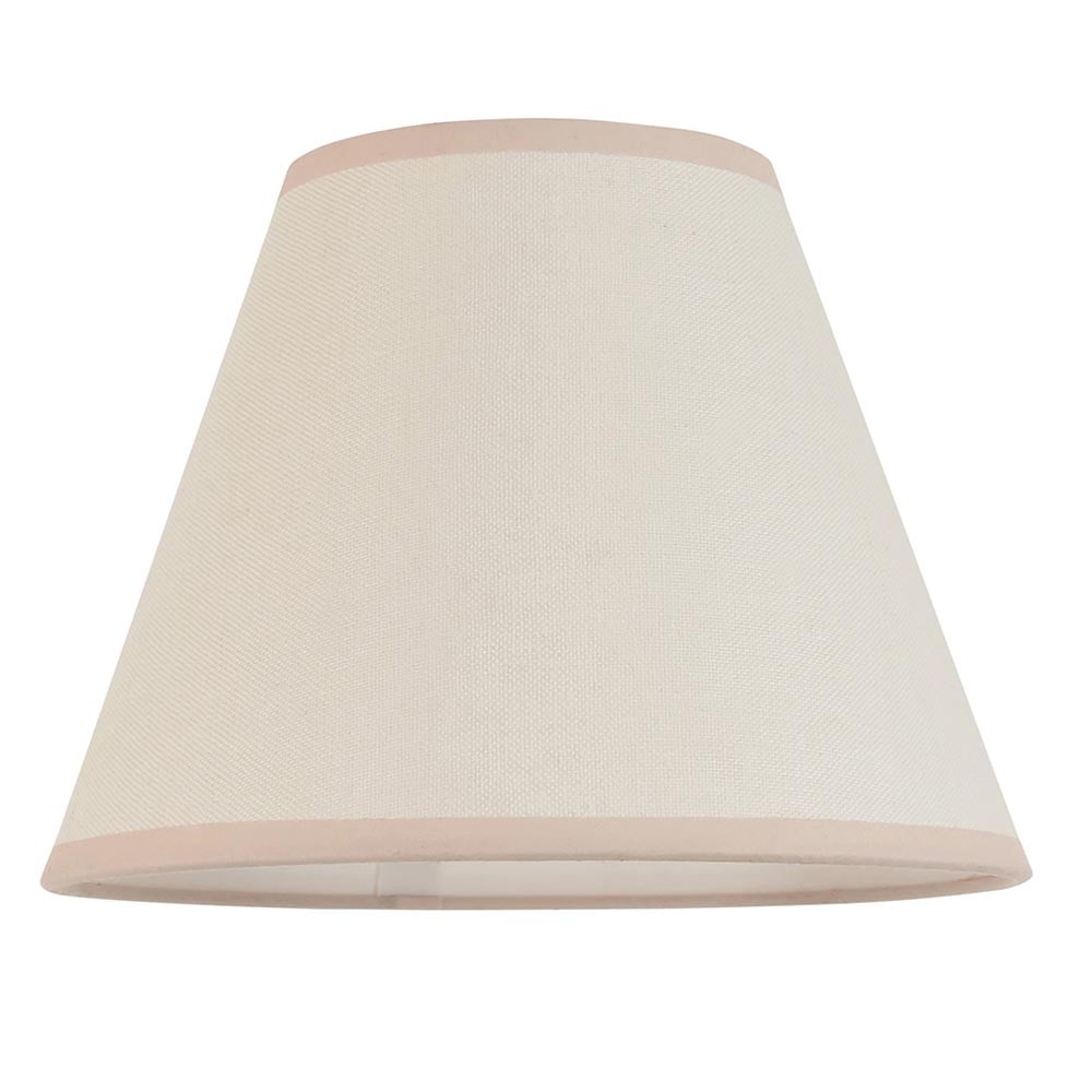 Lenoir White 25cm Shade Resin Table Lamp In Pink Clay