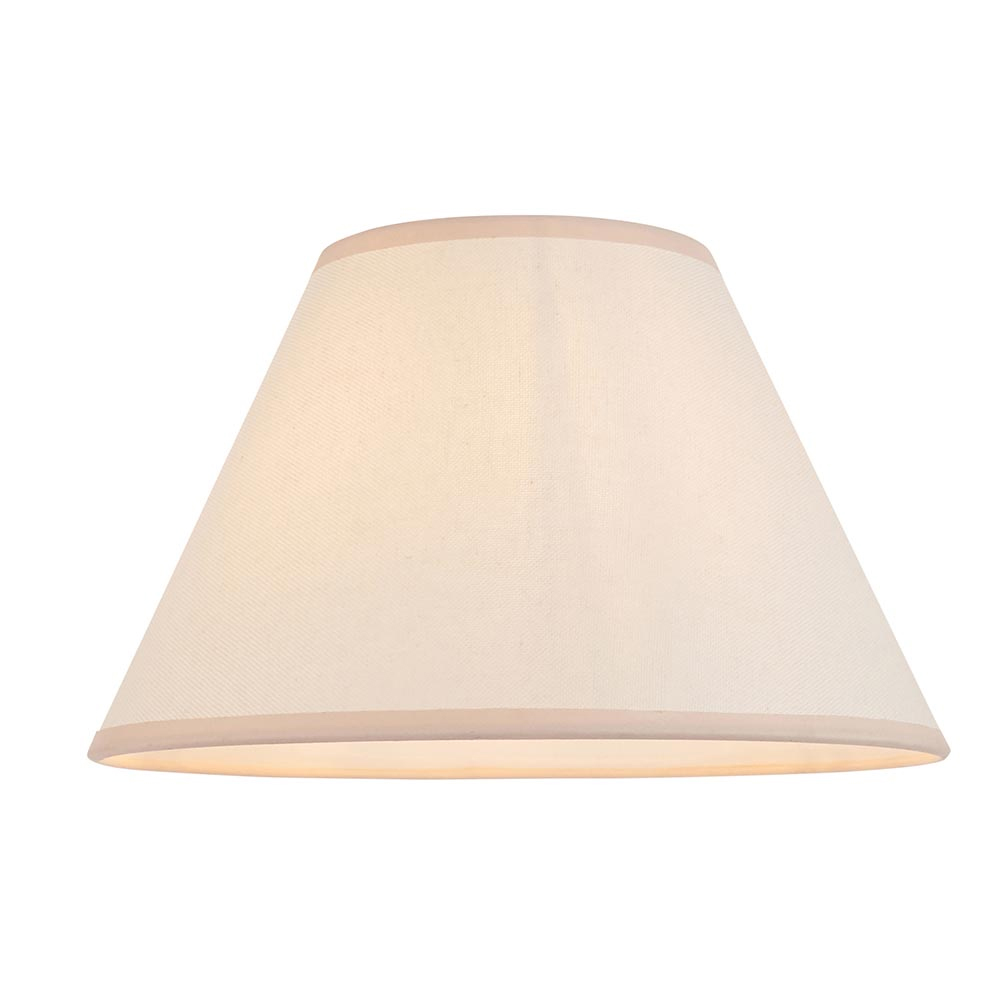 Lenoir White 30cm Shade Small Ceramic Table Lamp In Ivory