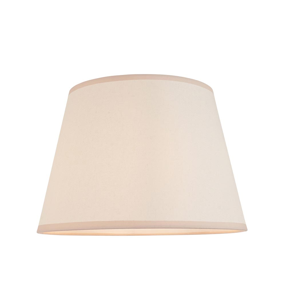 Lenoir White 35cm Shade Ceramic Table Lamp In Ivory