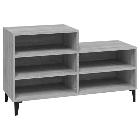 Lenoir Wooden Shoe Storage Rack With 5 Shelves In Grey Sonoma Oak