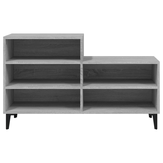 Lenoir Wooden Shoe Storage Rack With 5 Shelves In Grey Sonoma Oak