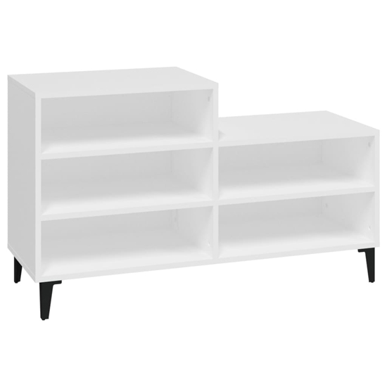 Lenoir Wooden Shoe Storage Rack With 5 Shelves In White
