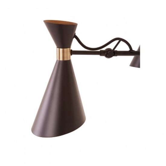 Lenox 3 Bent Arm Pendant Light In Black And Gold
