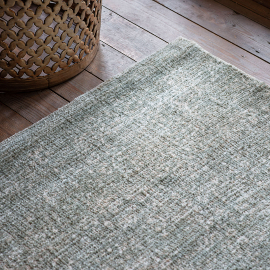 Read more about Lenox rectangular fabric rug in green