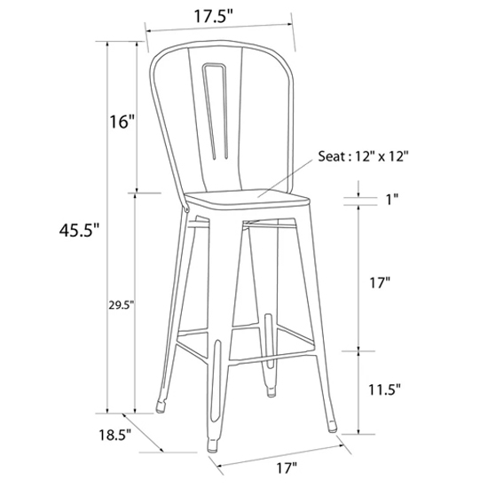 Lenox Wooden Bar Stools With White Gun Frame In Pair