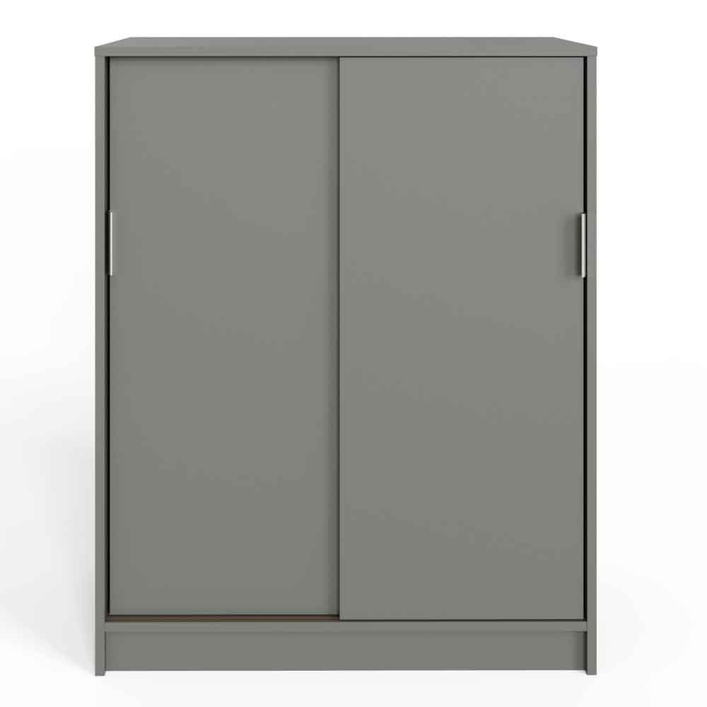 Lenox Wooden Shoe Storage Cabinet with 2 Doors in Grey