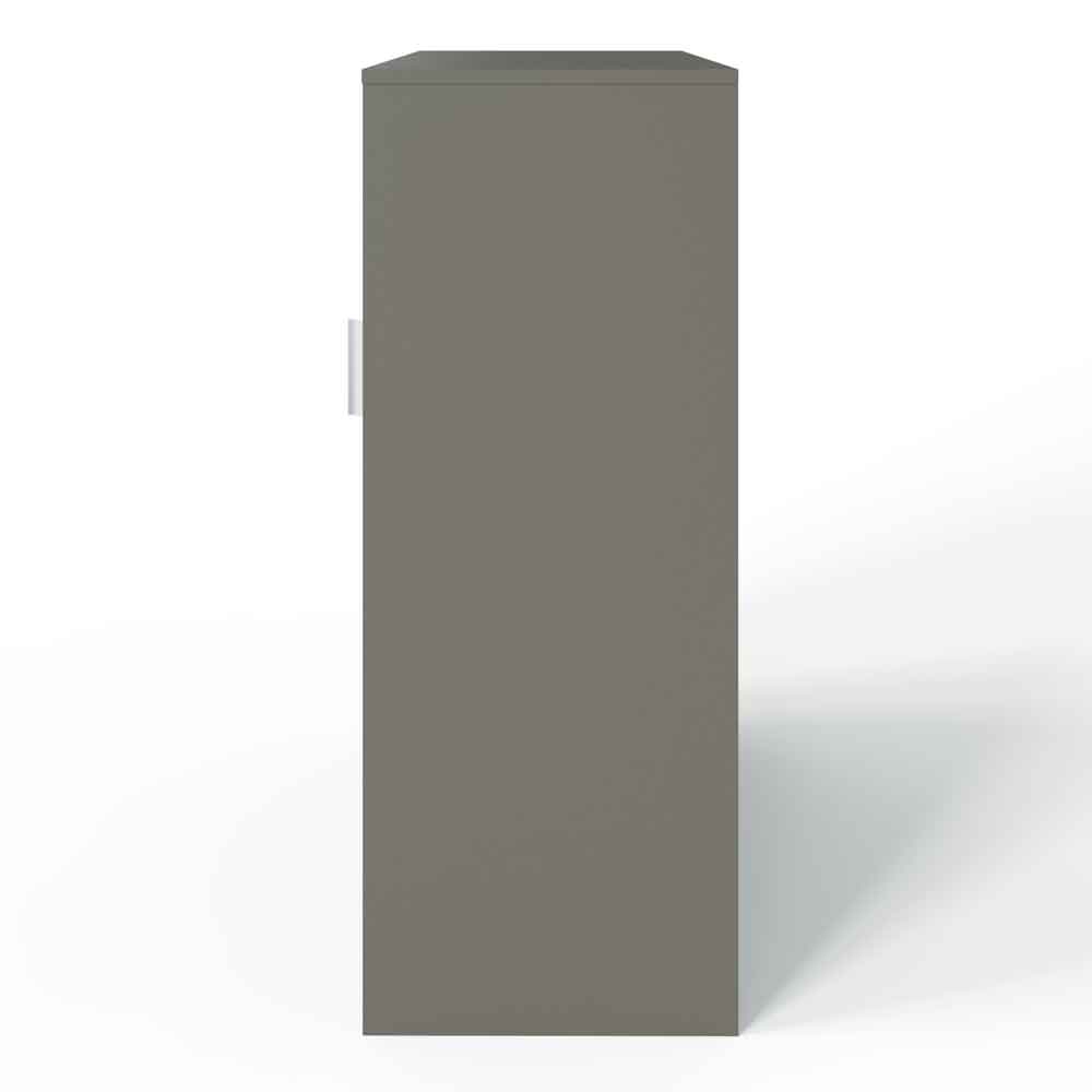 Lenox Wooden Shoe Storage Cabinet with 2 Doors in Grey