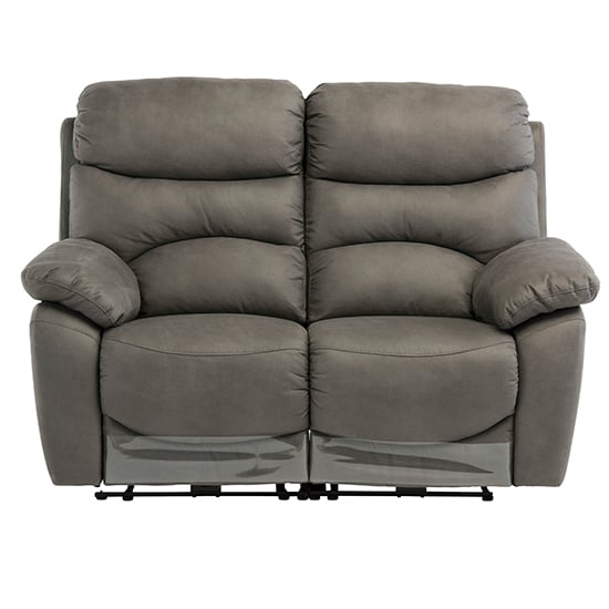Read more about Leo fabric electric recliner 2 seater sofa in grey