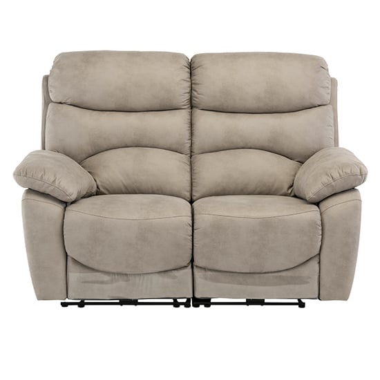 Read more about Leo fabric electric recliner 2 seater sofa in natural