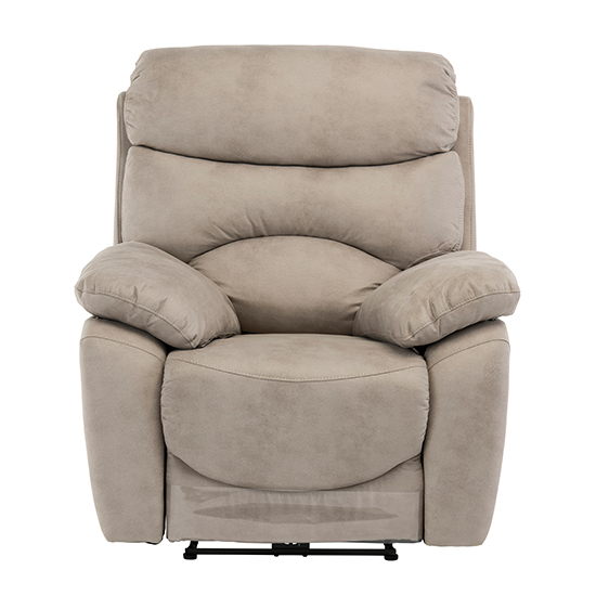 Product photograph of Leo Fabric Electric Recliner Armchair In Natural from Furniture in Fashion