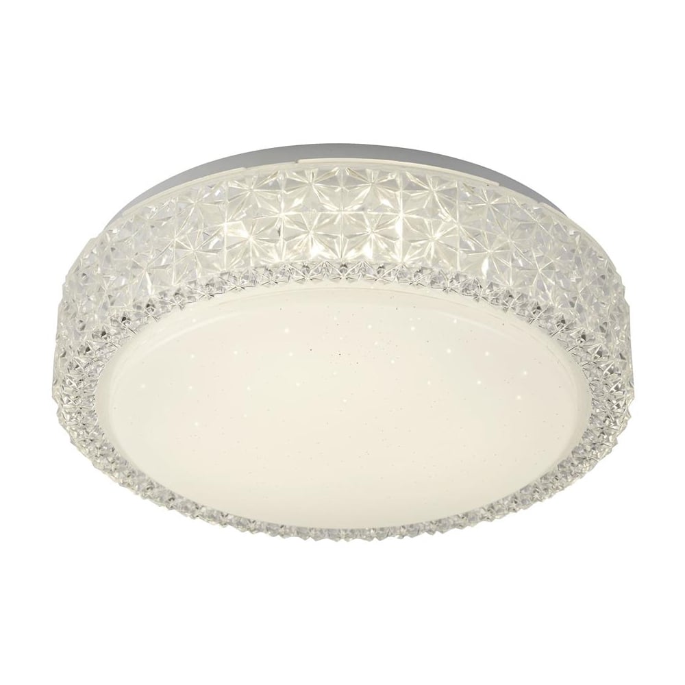Read more about Leo led flush ceiling light in white and clear