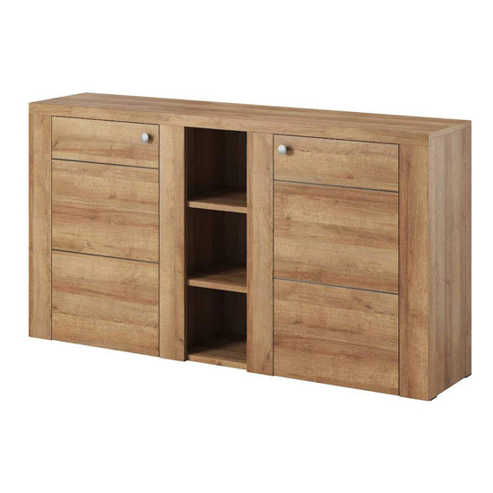 Leon Wooden Sideboard With 2 Doors In Riviera Oak