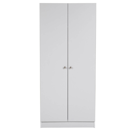 Leon Wooden Wardrobe With 2 Doors In Light Grey