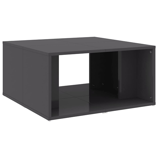 Leonia Square High Gloss Coffee Tables In Grey