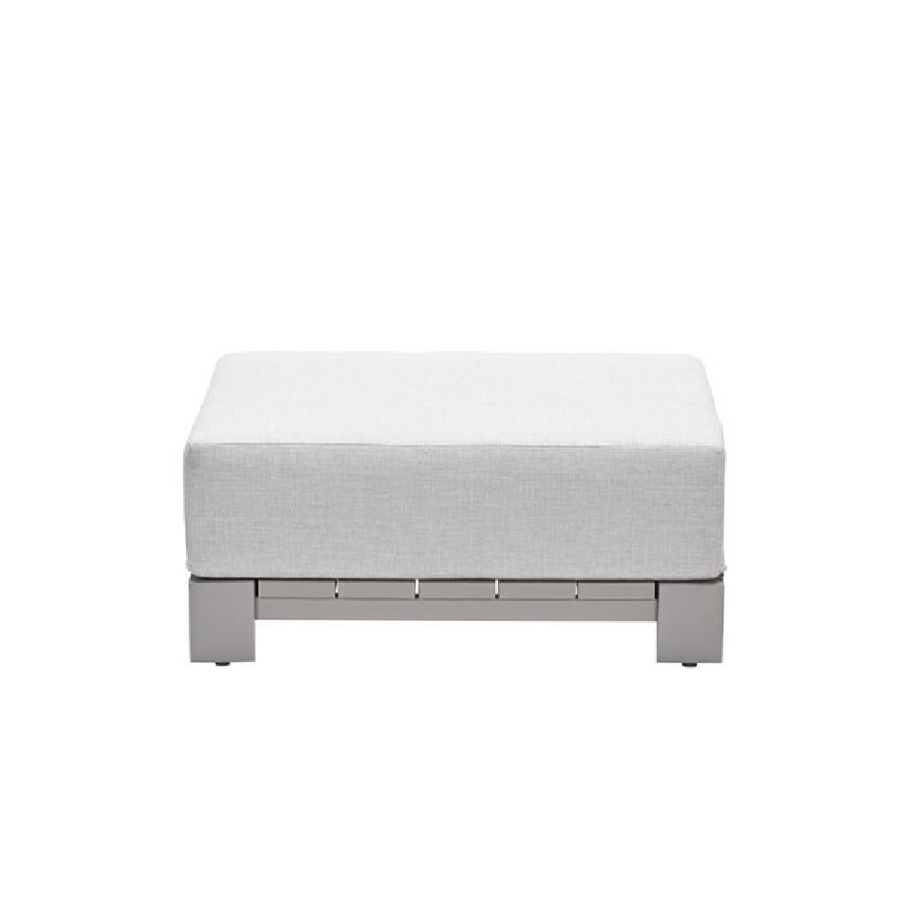 Leonidas Aluminium Garden Coffee Table With Cushion In Taupe