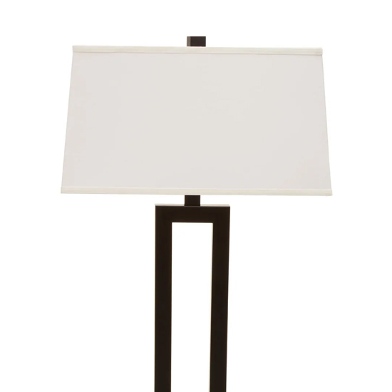 Leora White Fabric Shade Floor Lamp In Black Cut-out Stand_3