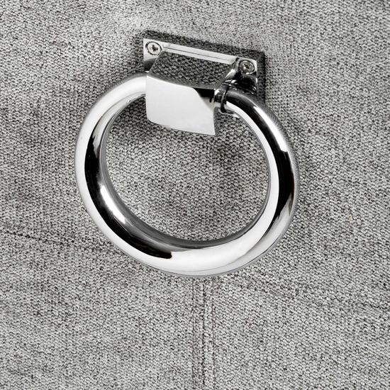 Leprik Luxury Ring Back Fabric Upholstered Bar Stool In Silver_3
