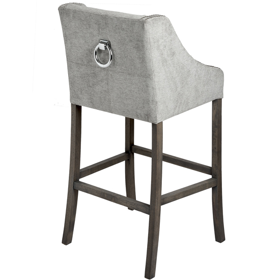 Leprik Ring Back Silver Fabric Upholstered Bar Stools In Pair_3
