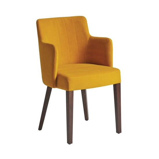 Read more about Lergs curved back velvet armchair in nordic gold
