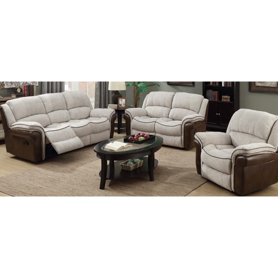 Lerna Fusion 3 Seater Sofa And 2 Seater Sofa Suite In Mink