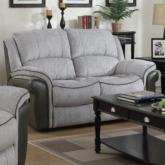 Read more about Lerna fusion fabric 2 seater sofa in grey
