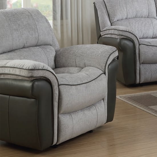 Lerna Fusion Lounge Chaise Armchair In Grey