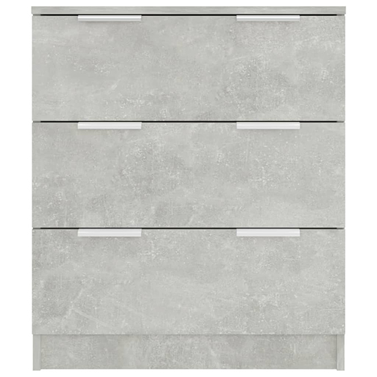 Leslie Wooden Chest Of 3 Drawers In Concrete Effect