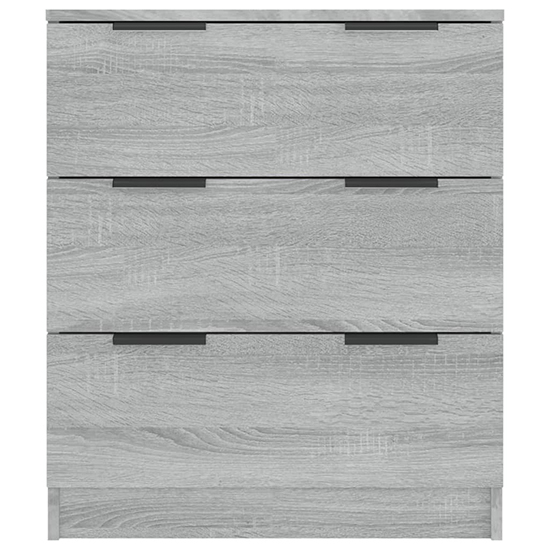 Leslie Wooden Chest Of 3 Drawers In Grey Sonoma Oak