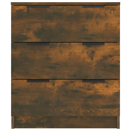 Leslie Wooden Chest Of 3 Drawers In Smoked Oak