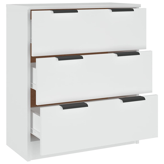 Leslie Wooden Chest Of 3 Drawers In White
