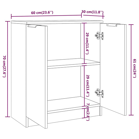 Leslie Wooden Sideboard With 2 Doors In Concrete Effect_5