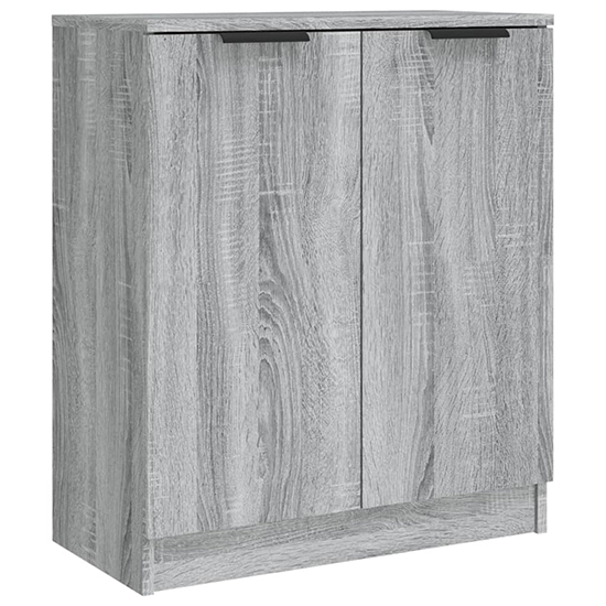 Leslie Wooden Sideboard With 2 Doors In Grey Sonoma Oak