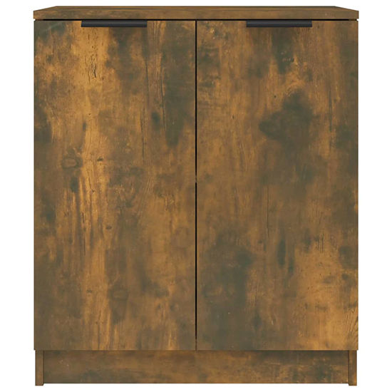 Leslie Wooden Sideboard With 2 Doors In Smoked Oak