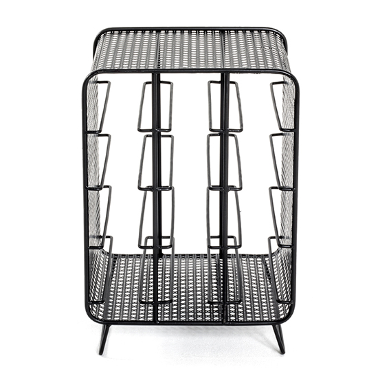 Lethbridge Metal Bottle Rack In Black