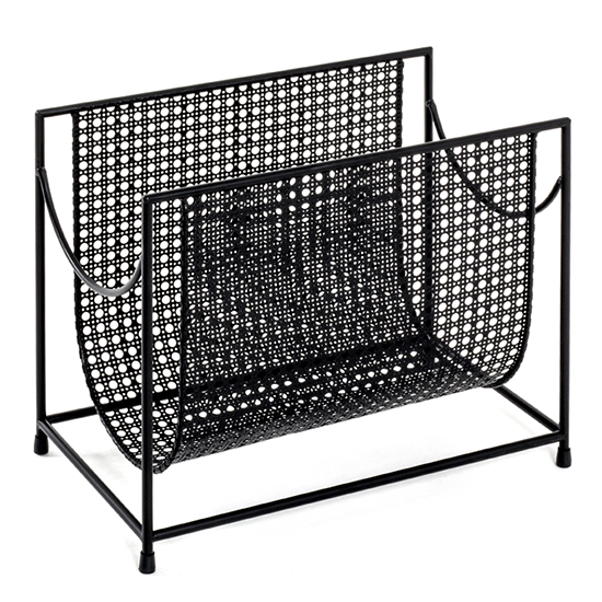 Lethbridge Metal Magazine Rack In Black