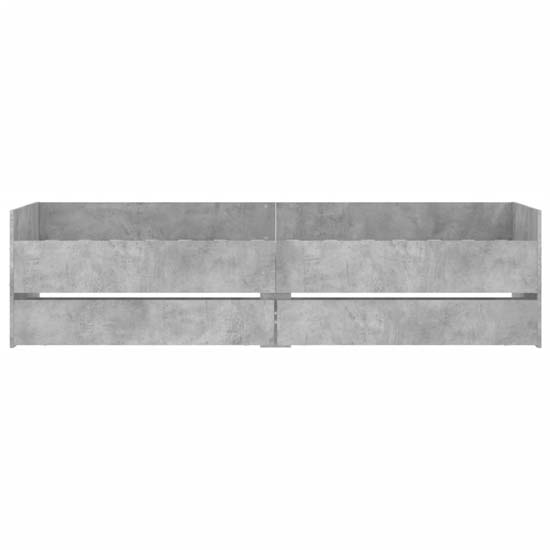 Leuven Wooden Single Bed With Drawers In Concrete Effect