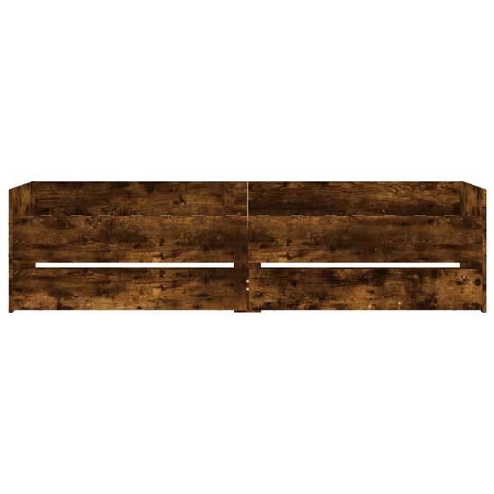 Leuven Wooden Single Bed With Drawers In Smoked Oak