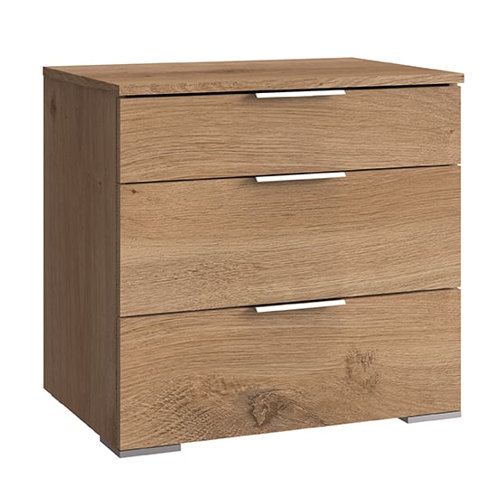 Read more about Levelup wide chest of drawers in planked oak with 3 drawers