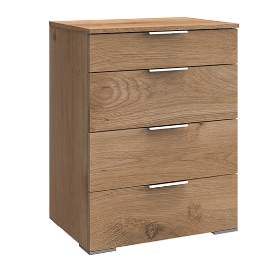 Read more about Levelup wide chest of drawers in planked oak with 4 drawers