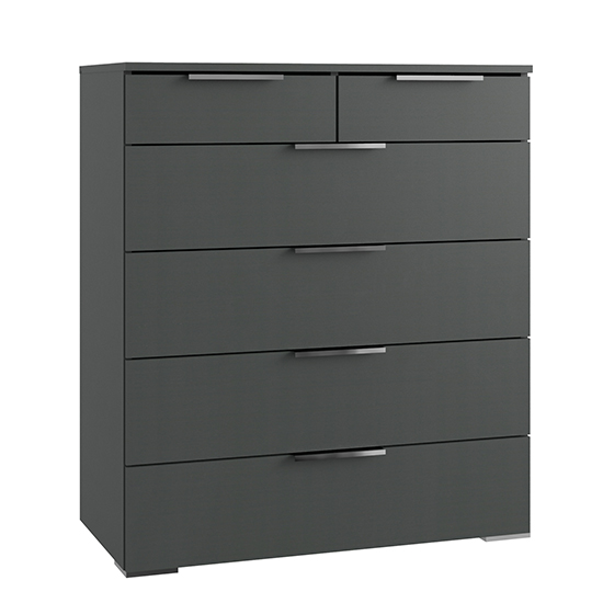 Read more about Levelup wooden chest of drawers in graphite with 6 drawers