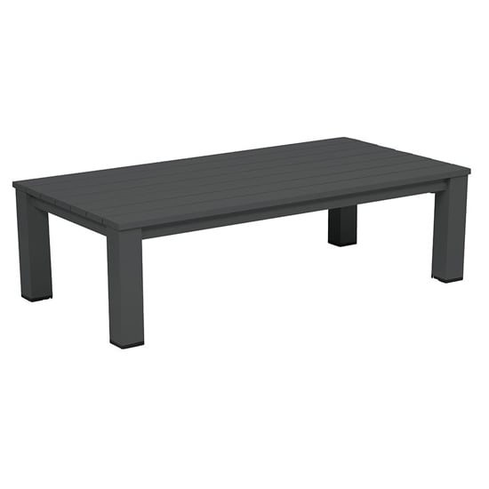 Read more about Levi aluminium outdoor coffee table in charcoal grey frame