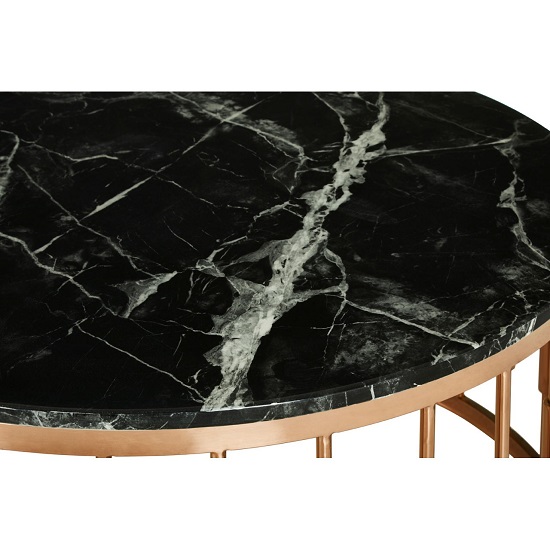 Levinson Round Marble Top Coffee Table With Rose Gold Frame Sale
