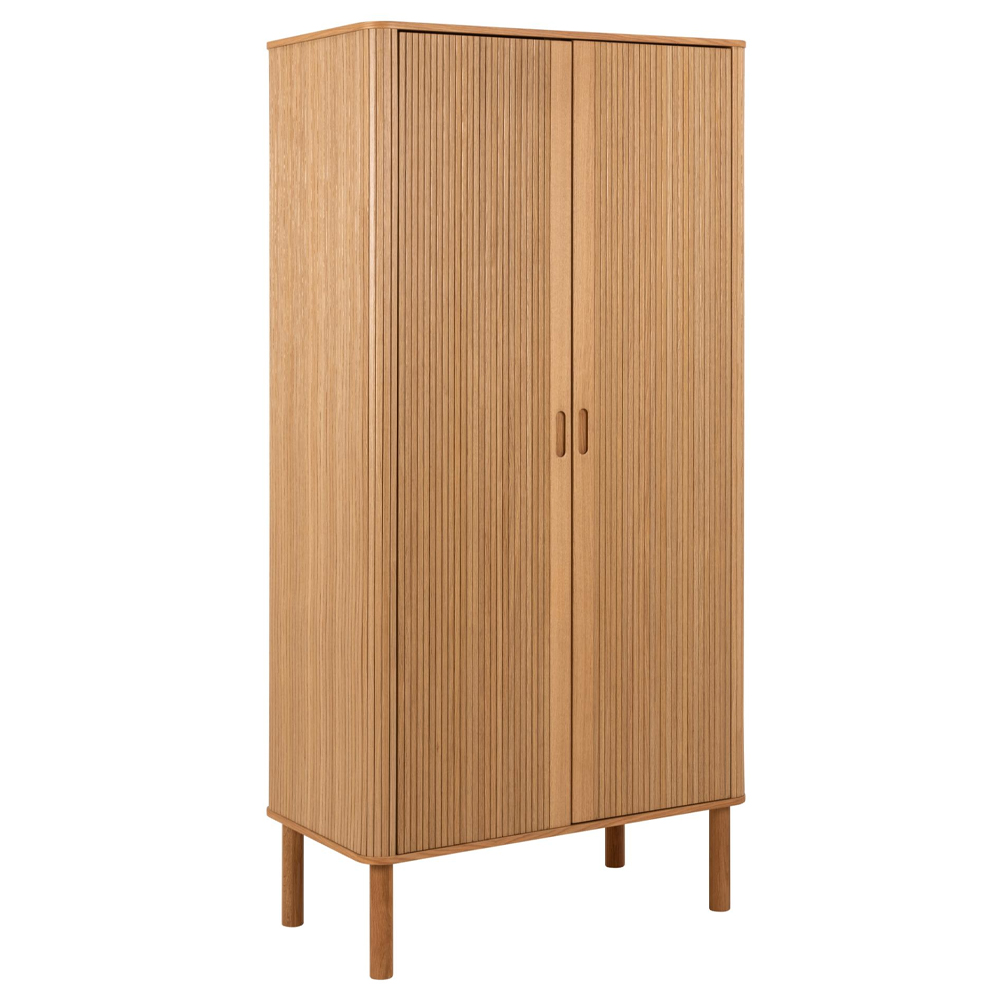 Lewiston Wooden Wardrobe With 2 Sliding Doors In Oak