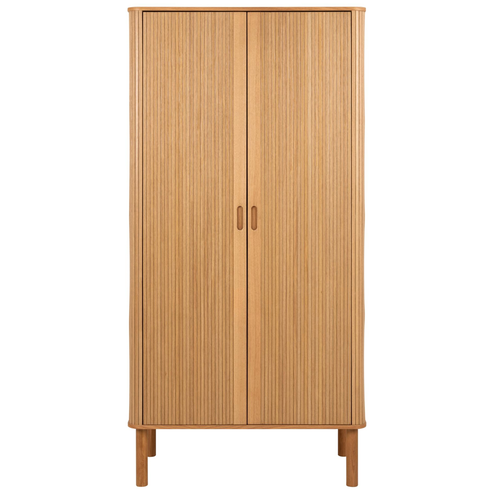 Lewiston Wooden Wardrobe With 2 Sliding Doors In Oak