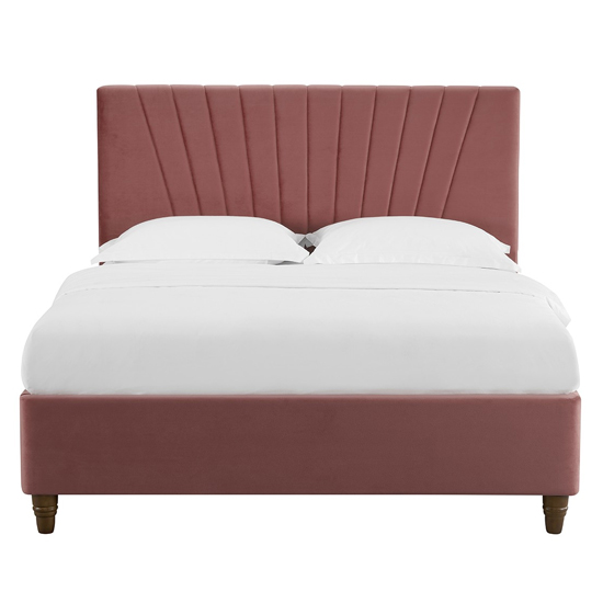 Leyland King Size Fabric Bed In Pink Furniture in Fashion