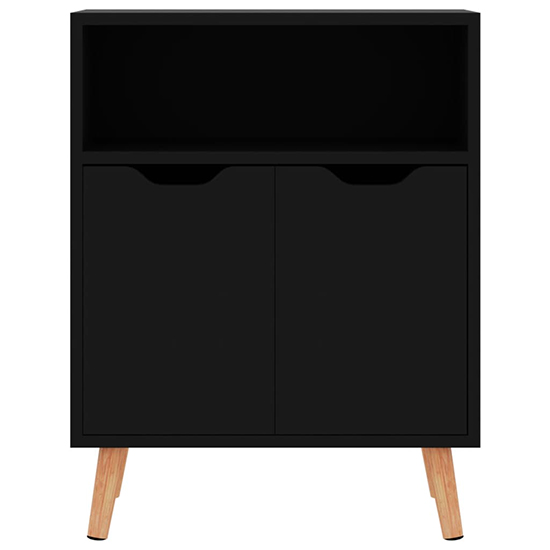 Lexie High Gloss Sideboard With 2 Doors 1 Shelf In Black