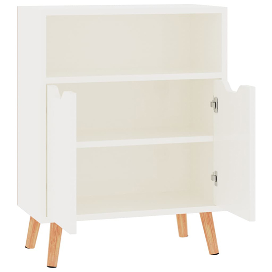 Lexie High Gloss Sideboard With 2 Doors 1 Shelf In White_4