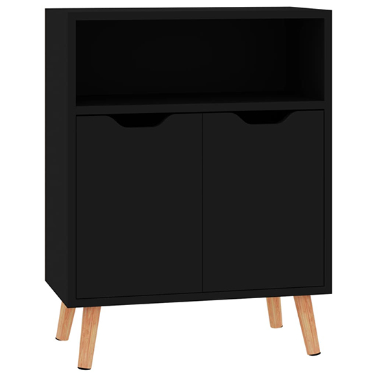 Lexie Wooden Sideboard With 2 Doors 1 Shelf In Black_2
