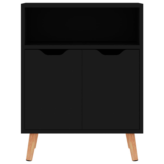 Lexie Wooden Sideboard With 2 Doors 1 Shelf In Black_3
