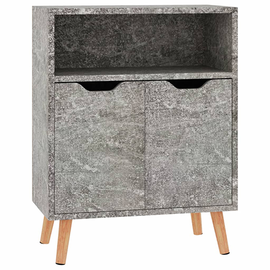 Lexie Wooden Sideboard With 2 Doors 1 Shelf In Concrete Effect_2